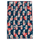 Panda-Feestdagen aanpassen Medium Cadeauzakje (Achterkant)