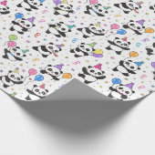 Panda Feestje Cadeaupapier (Hoek)