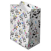 Panda Feestje Medium Cadeauzakje (Achterkant Gekanteld)