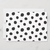 Panda Feestje | Monochroom & Foto Uitnodiging (Achterkant)