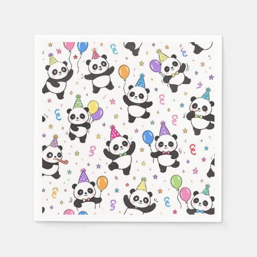 Panda Feestje Servet (Voorkant)