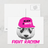 PANDA FIGHT RACISME BRIEFKAART (Voorkant / Achterkant)