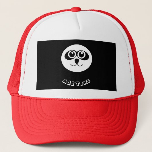 Panda Fighter Gezicht Schattige Ogend-Pet Elegant  Trucker Pet (Voorkant)