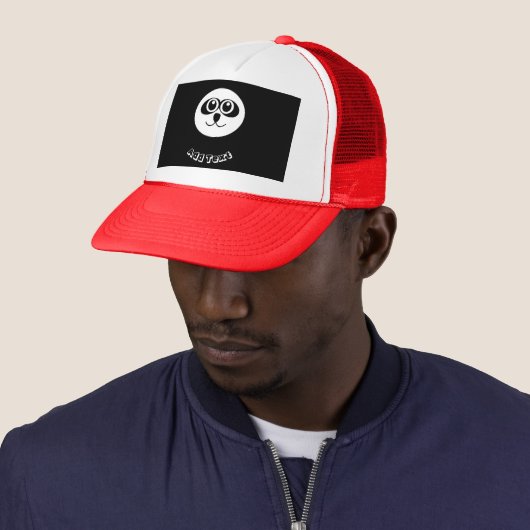 Panda Fighter Gezicht Schattige Ogend-Pet Elegant  Trucker Pet (In situ)