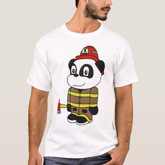 Panda - Fireman T-shirt (Voorkant)