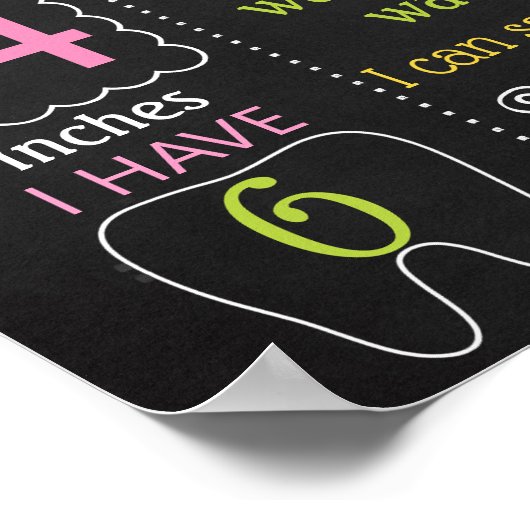 Panda First Birthday-bord Poster (Hoek)