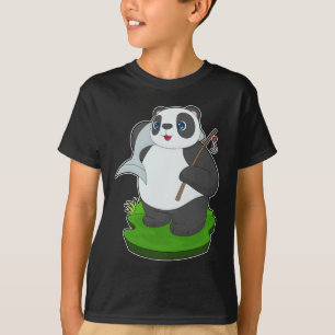 Panda Fisher Vis Vissen T-shirt