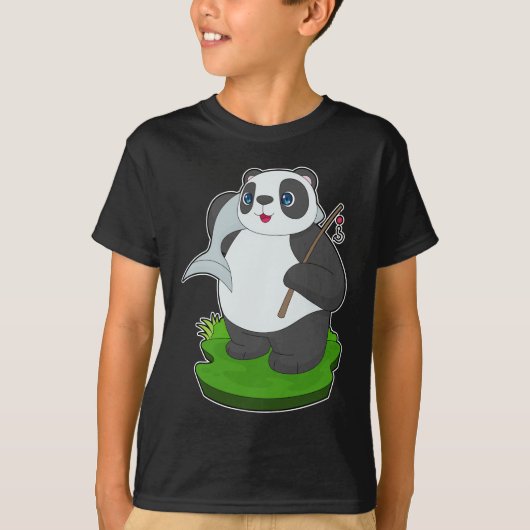 Panda Fisher Vis Vissen T-shirt (Voorkant)