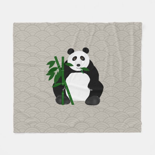Panda Fleece Blanket Deken (Voorkant (Horizontaal))