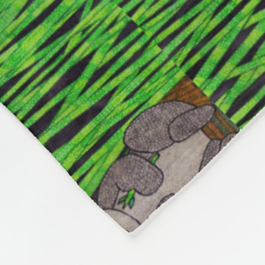 Panda - fleece deken (Hoek)