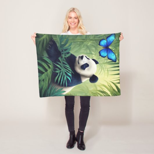 Panda Fleece Deken, 30"x40" Deken (In situ)