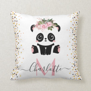  panda flormonogram gepersonaliseerd met gooi pi kussen