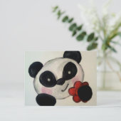 Panda Flower Briefkaart (Staand voorkant)