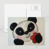 Panda Flower Briefkaart (Voorkant / Achterkant)