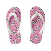 Panda Flowers Flips Flops - Kute girale bloemen Kinder Teenslippers (Voetbed)