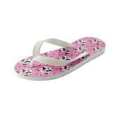 Panda Flowers Flips Flops - Kute girale bloemen Kinder Teenslippers (Schuin)
