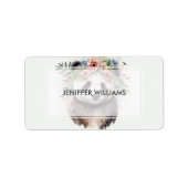 Panda Flowers Watercolor                     Etiket (Voorkant)