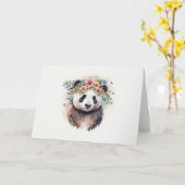 Panda Flowers Watercolor                           Kaart (Gele Bloem)