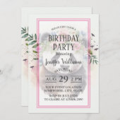 Panda Flowers Watercolor                    Kaart (Voorkant / Achterkant)