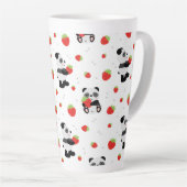 Panda fofo com morango latte mok (Rechterhoek)