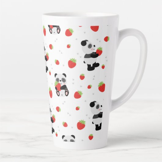 Panda fofo com morango latte mok (Rechts)