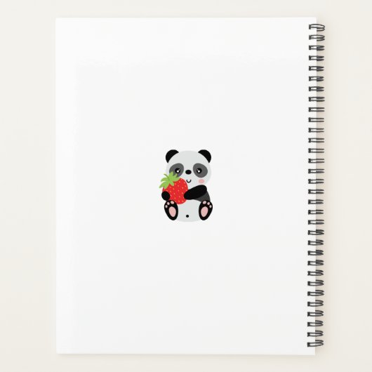 Panda fofo com morango planner (Achterkant)