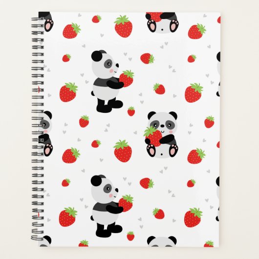 Panda fofo com morango planner (Voorkant)