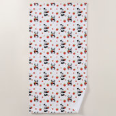 Panda fofo com morango strandlaken (Voorkant)