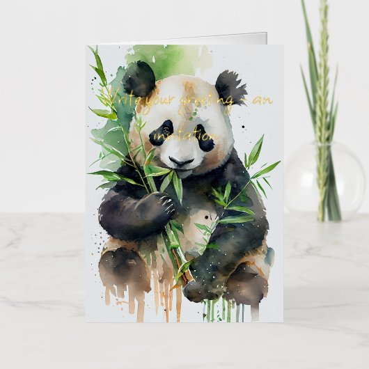 PANDA FOLIE WENSKAART (Voorkant)