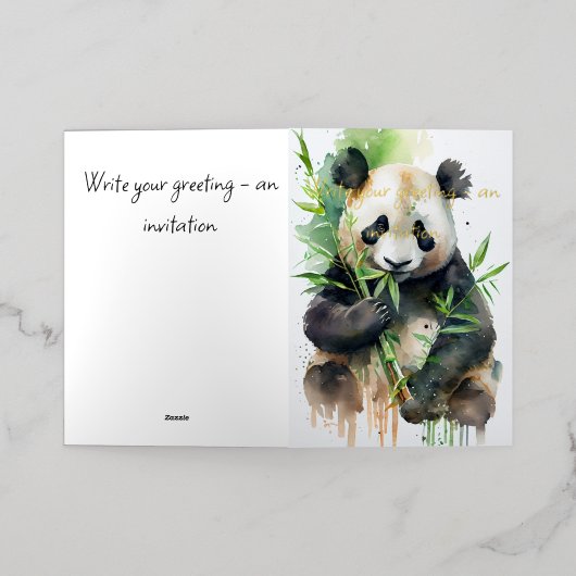 PANDA FOLIE WENSKAART (Buiten Laag)