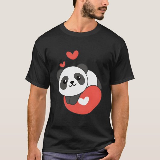 Panda For 'S Day Animals With He T-shirt (Voorkant)