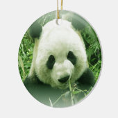 Panda Forest Grass laat kerstboom Ornament (Links)