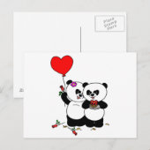 Panda forever love briefkaart (Voorkant / Achterkant)