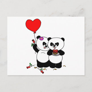 Panda forever love briefkaart
