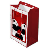 Panda Friends Kerstmis Med GB Medium Cadeauzakje (Voorkant Gekanteld)