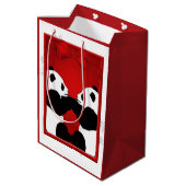 Panda Friends Kerstmis Med GB Medium Cadeauzakje (Achterkant Gekanteld)