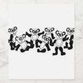 Panda Friends Wijnlabel Wijn Etiket (Enkel label)