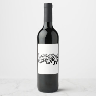 Panda Friends Wijnlabel Wijn Etiket