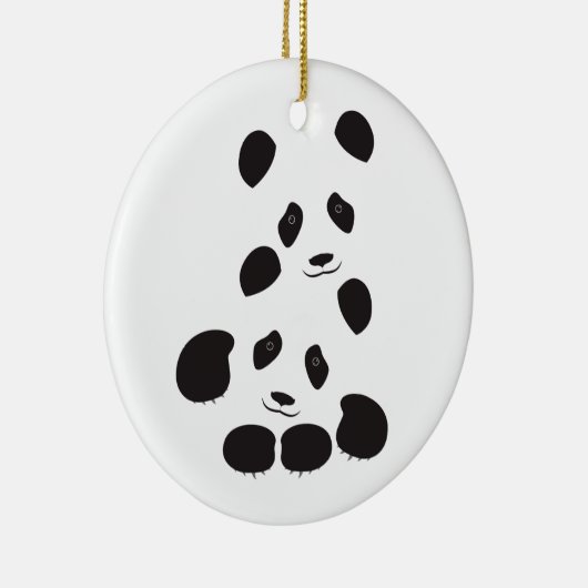 Panda Friendship Keramisch Ornament (Rechts)