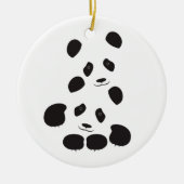 Panda Friendship Keramisch Ornament (Voorkant)