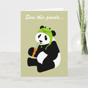 Panda Frog Pet (verjaardag) Kaart
