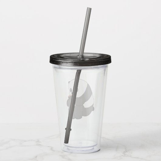 Panda From We Bare Bears Tumbler Design Acryl Drinkbeker (Achterkant)