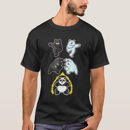 Panda Fusion Panda-Beer T-shirt (Voorkant)
