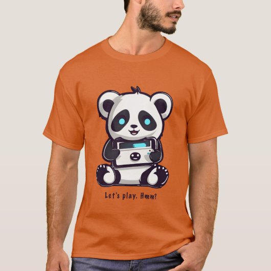 panda gamen vintage grappig t-shirt (Voorkant)