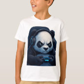Panda Gamer Mode – Schattigee gaming kunst T-shirt (Voorkant)
