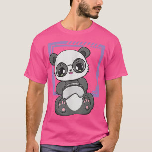 Panda Gamer op het werk Beer Kawaii Enviromentalis T-shirt
