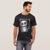 Panda Gamer op het werk Beer Kawaii Enviromentalis T-shirt (Voorkant volledig)