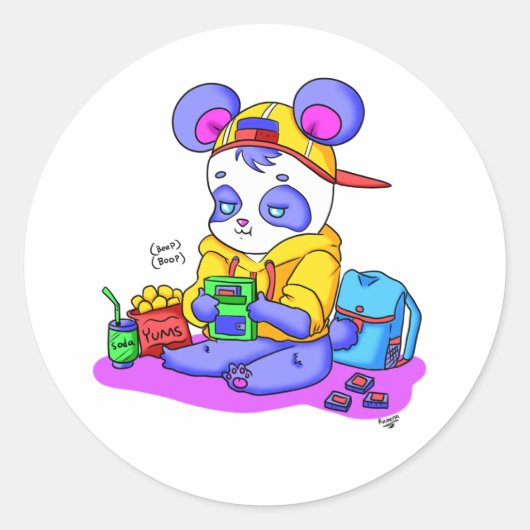 Panda Gamer stickers (Voorkant)