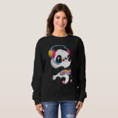 Panda Gaming Video Gamer Kinder jongens meisjes Trui (Voorkant volledig)