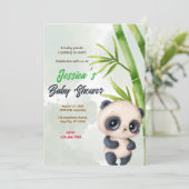 Panda Garden Baby shower Kaart (Staand voorkant)